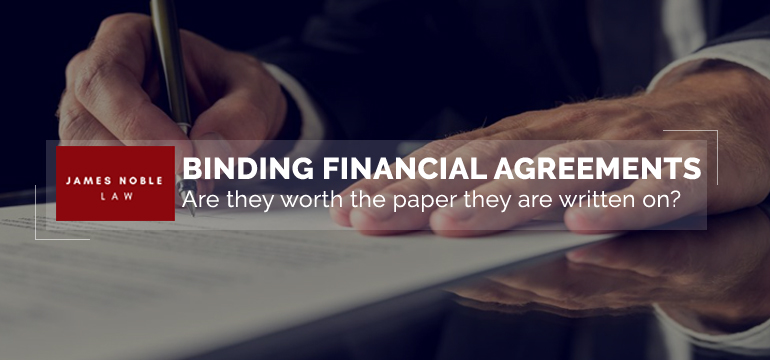 Binding Financial Agreements