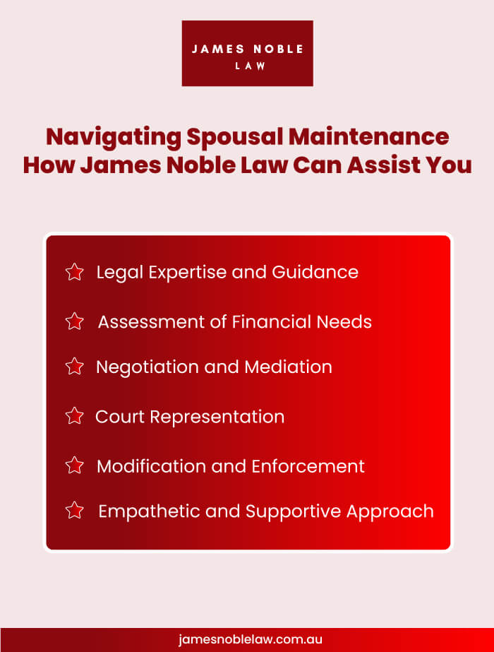 Navigating Spousal Maintenance in Queensland: How James Noble Law Can Assist You