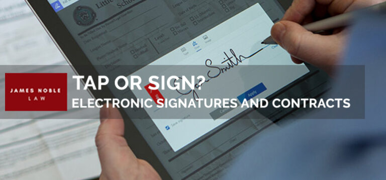 Do Electronic Signatures has any validation in Australia? James Noble Law