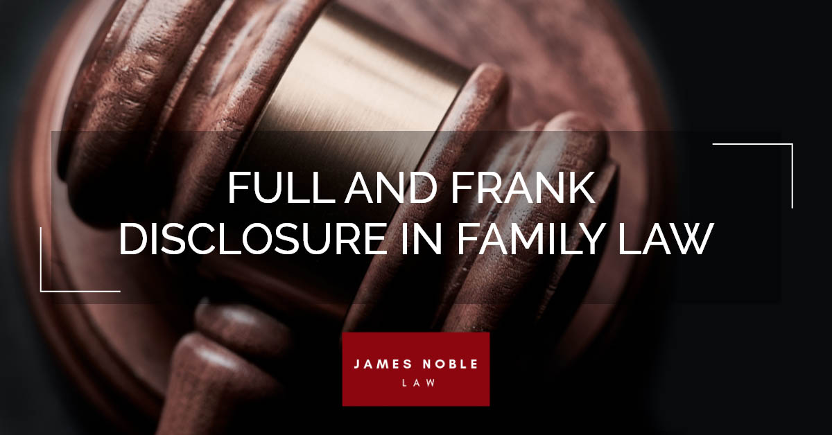 Family law rules disclosure