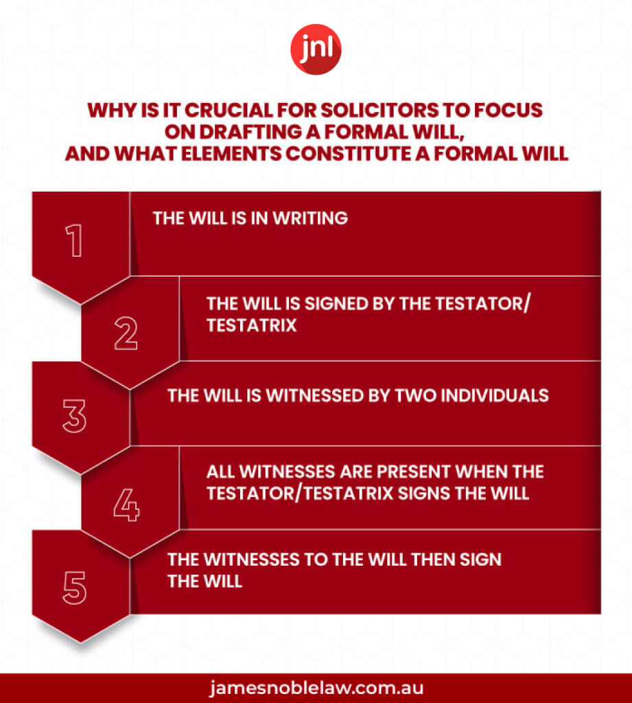 Making a formal will 